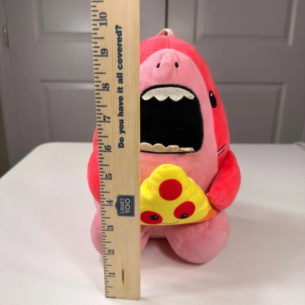 Peek-A-Bee Toys Pink Shark Pizza Plush Stuffed Animal Hungry Shark 9